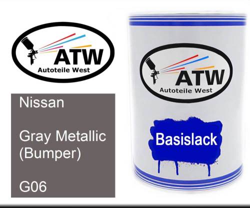 Nissan, Gray Metallic (Bumper), G06: 500ml Lackdose, von ATW Autoteile West.